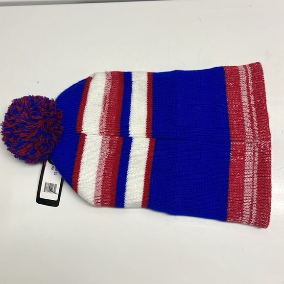 USA Striped Philadelphia 76ers Foldup Striped Winter Acrylic Hat Pom Pom- NEW - Picture 4 of 10